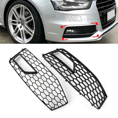 For Audi A4 B8.5 S4 RS4 2013-2015 Front Bumper Grille Cover Honeycomb US