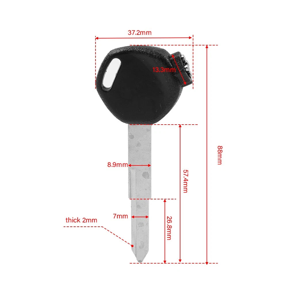 1x Scooter Blank Ignition Key Uncut Right Slot Fit Honda PCX125 150 SH125 150