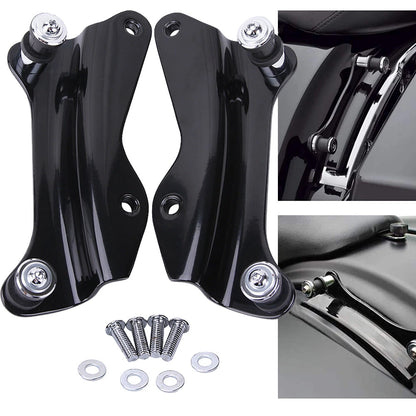 Black 4 Point Docking Hardware Kit for Harley Road King Street Glide 2014-2021