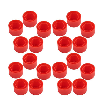 20x 17mm Car Wheel Lug Nut Bolt Cover Caps For Volkswagen Golf Passat Beetle Red