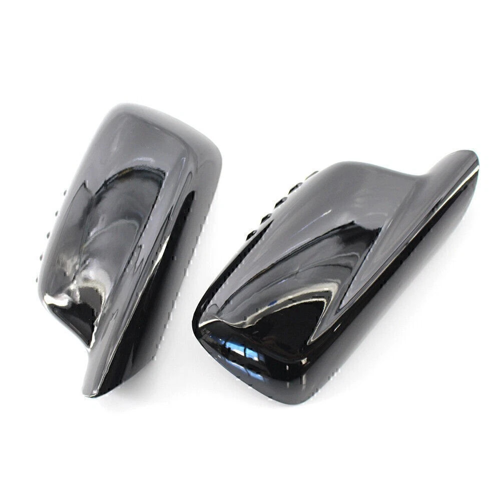 Pair Door Wing Side Mirror Cover Cap For BMW E46 E65 E66 330Ci 745i 750i 750Li