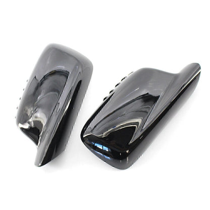 Pair Door Wing Side Mirror Cover Cap For BMW E46 E65 E66 330Ci 745i 750i 750Li
