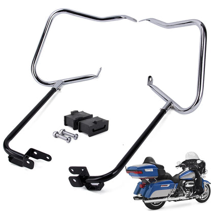 Saddlebag Bracket Guard Crash Bars For Harley Road King Electra Street Glide 14+
