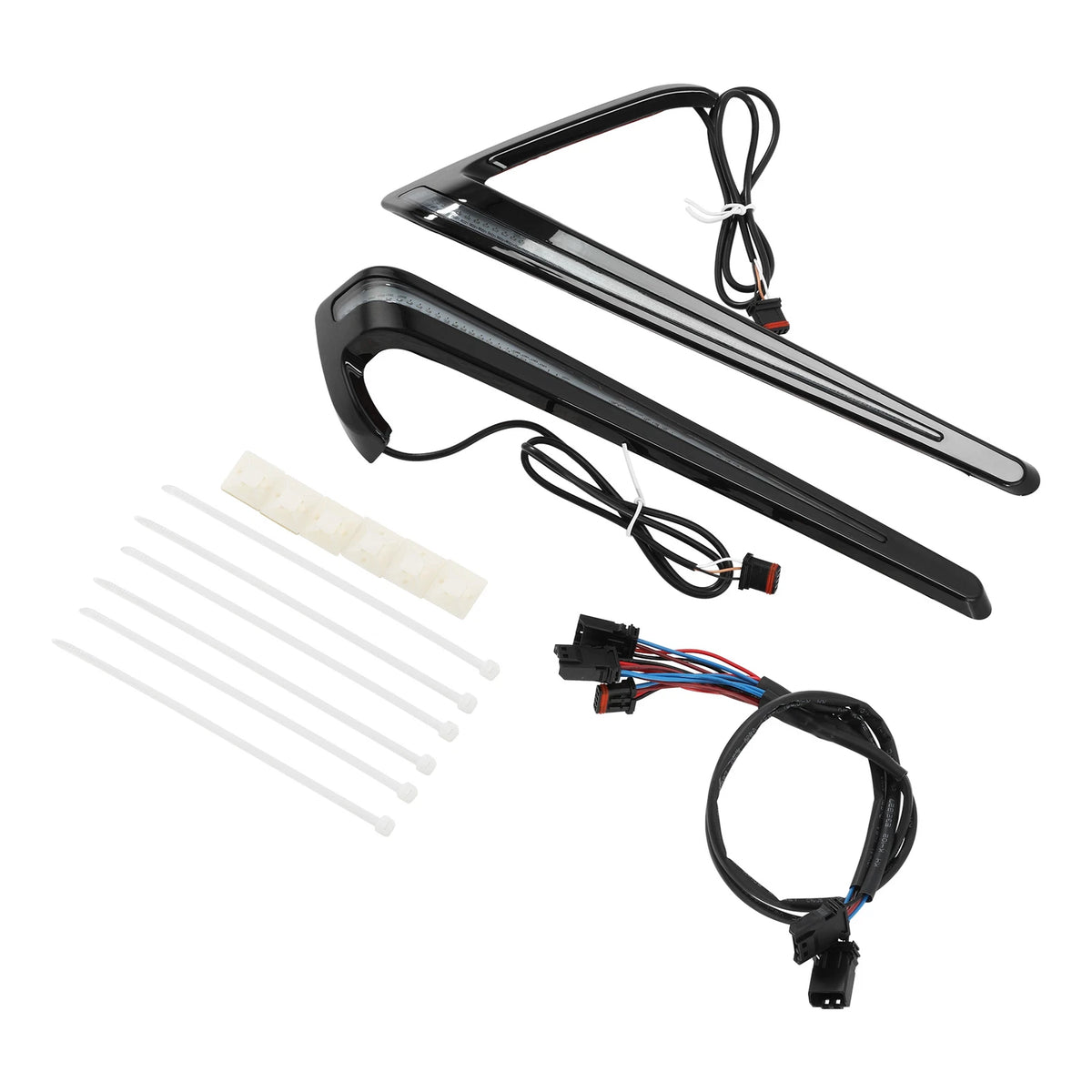 Gloss Black Saddlebags LED Brake Turn Light For Harley Low Rider ST FXLRST 22-24