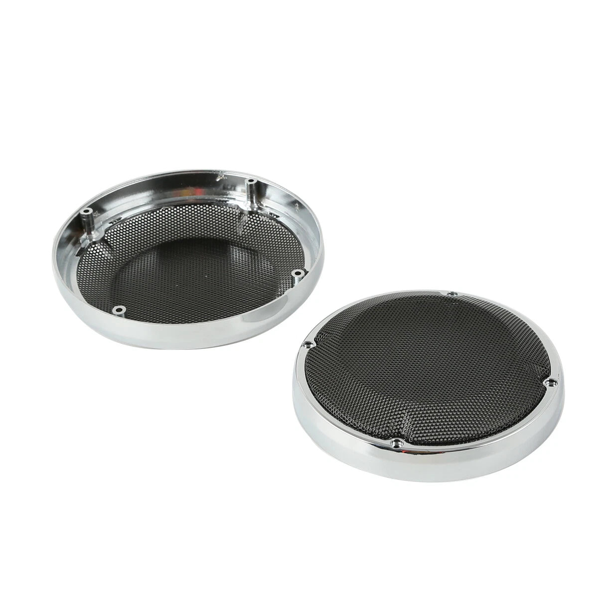 Chrome Ring 6.5" Saddlebag Lid Speaker Grill For Harley Davidson Touring 1983-24