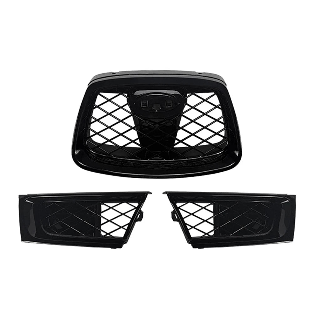 Set Front Bumper Upper Hood Kidney Grille For Subaru Impreza 9th WRX STI 2006-07