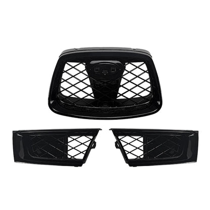 Set Front Bumper Upper Hood Kidney Grille For Subaru Impreza 9th WRX STI 2006-07