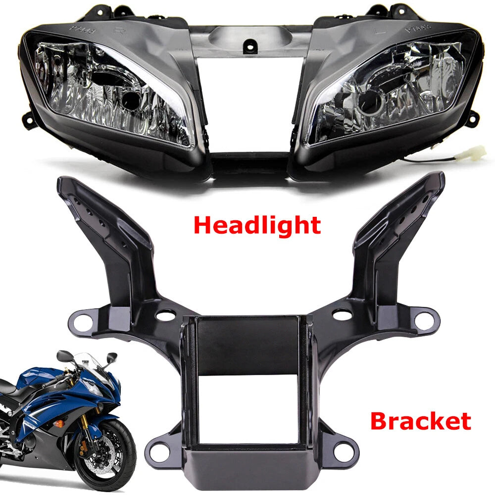 Headlight & Upper Fairing Stay Bracket Assembly For Yamaha YZF R6 YZF-R6 2008-16