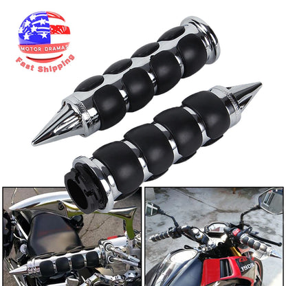 1" Chrome Motorcycle Handlebar Hand Grips Fit for Harley Chopper Bobber Cruiser