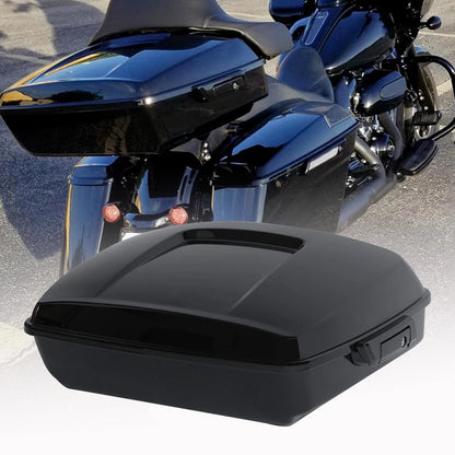 Black Chopped Trunk Pad Mount Rack For Harley Touring Street Road Glide 97-08 07
