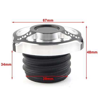 Fuel Gas Tank Cap Cover Fit For Harley Sportster Touring Softail Dyna 1992-2017