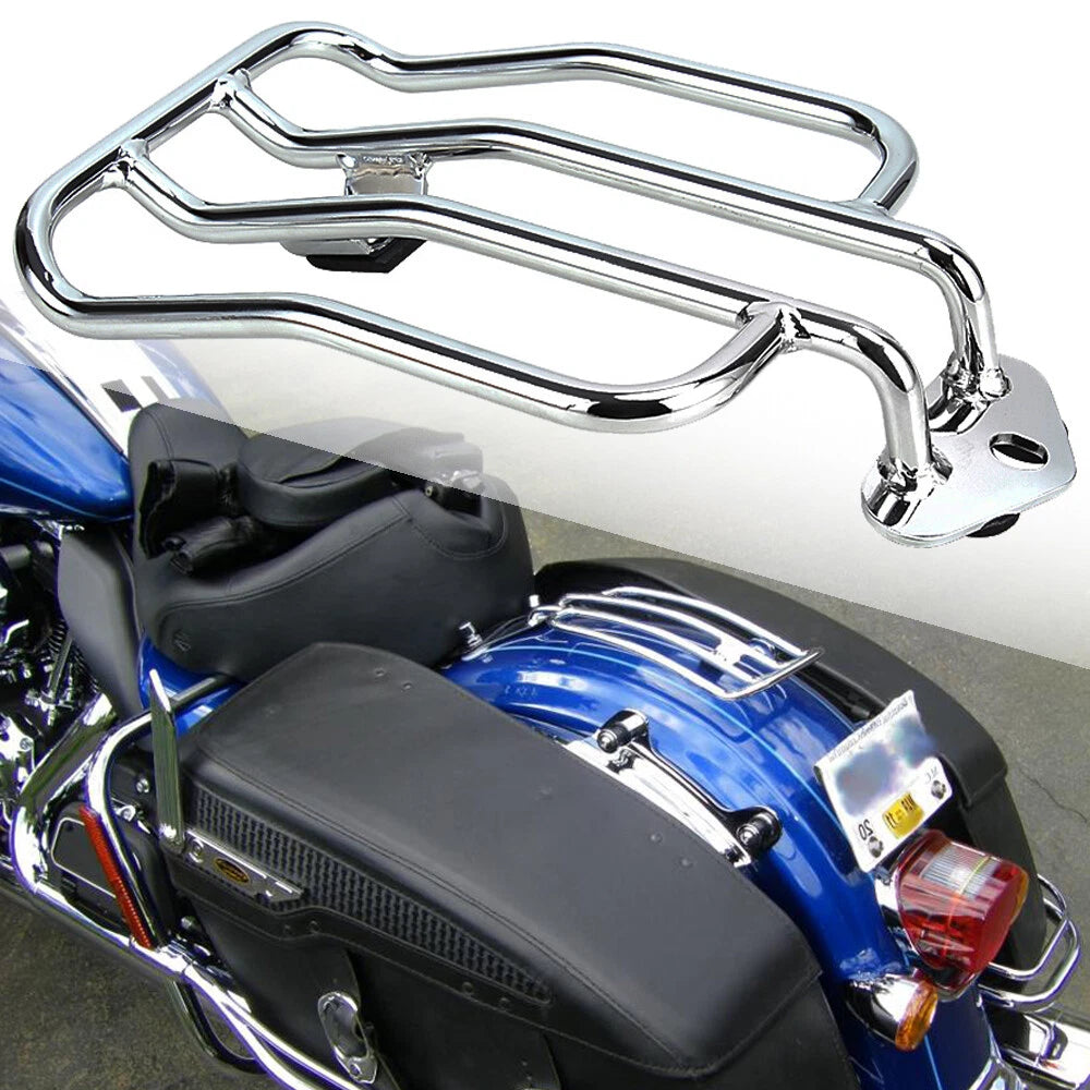 Chrome Rear Fender Solo Seat Luggage Rack For Harley Sportster XL 883 1200 48 72