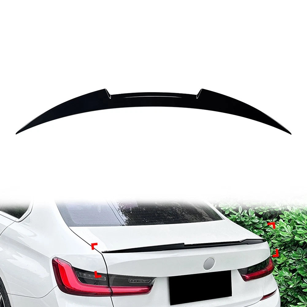 Glossy Black 1x Rear Trunk Spoiler Wing Lip For BMW 3 Series G20 M3 G80 M4 Style
