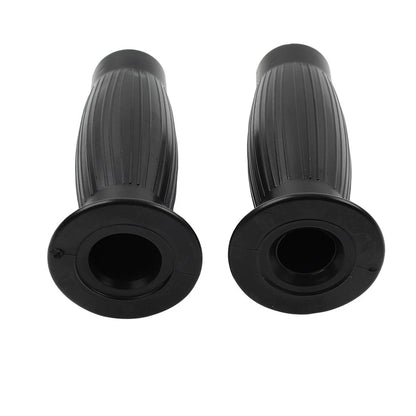 Universal 7/8" 1" Easy-Hold Hand Grips Vintage Motorcycle Handlebars Black