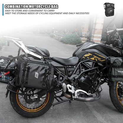 20L Tail Bag Motorcycle Storage Backpack Black Multi-functional Rear Seat Bag