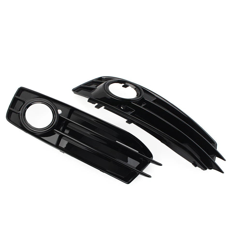 2x Front Bumper Fog Light Grille Cover For Audi A3 8P 2009-2012 Black USA