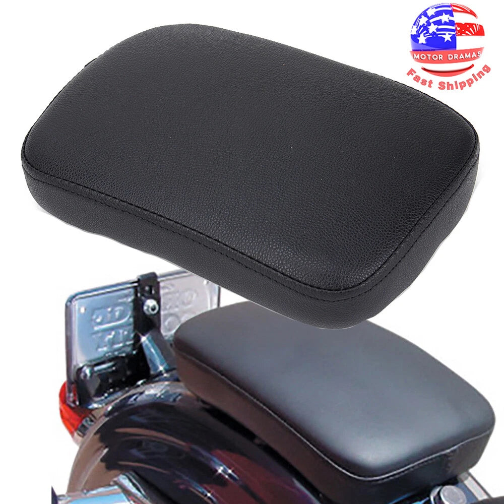 Motorcycle Rear Fender Passenger Pillion Pad Seat 6 Suction Cups For Harley Dyna