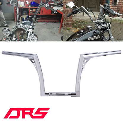 12" Rise 1-1/4" Ape Hanger Handlebar Drag Bars For Harley FLST FXST XL 883 1200