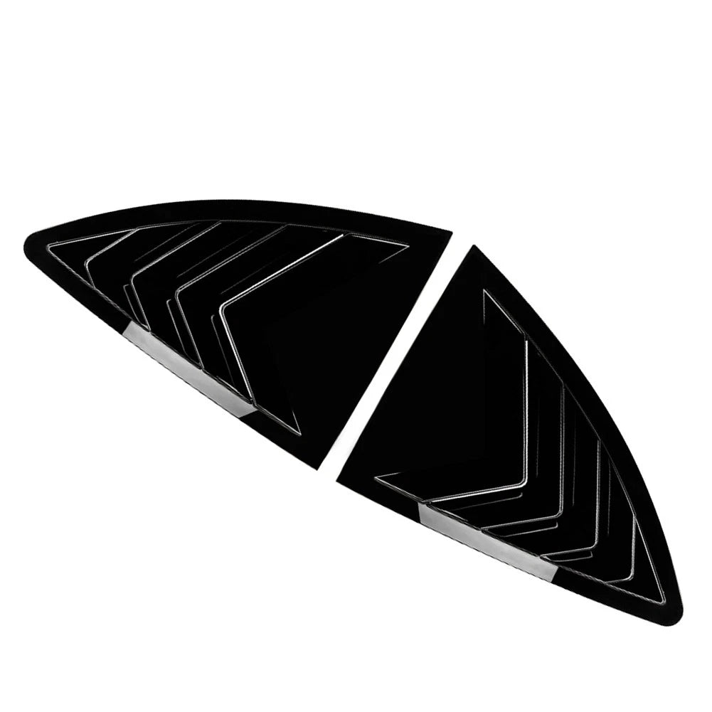 2x Window Louver Shutter Cover Glossy BLK For Toyota GT86 For Subaru BRZ 2013-20