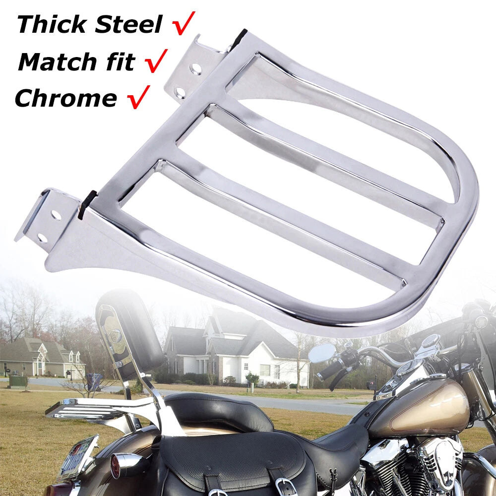 Detachable Rear Backrest Luggage Rack For Harley Heritage Softail Dyna Fatboy US