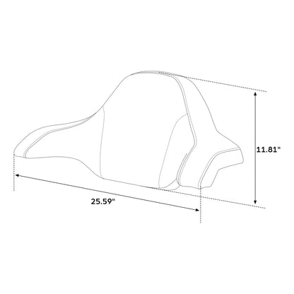Rear Passenger Backrest Pad For Honda Goldwing 1800 GL1800 Tour DCT 18-20 Black