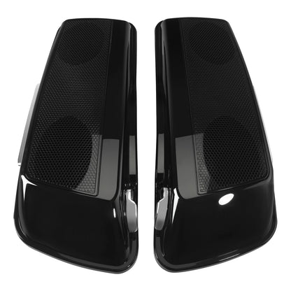 5" Stretched Saddlebags Dual 5x7" Speakers Cutout For Harley Electra Glide 14-Up