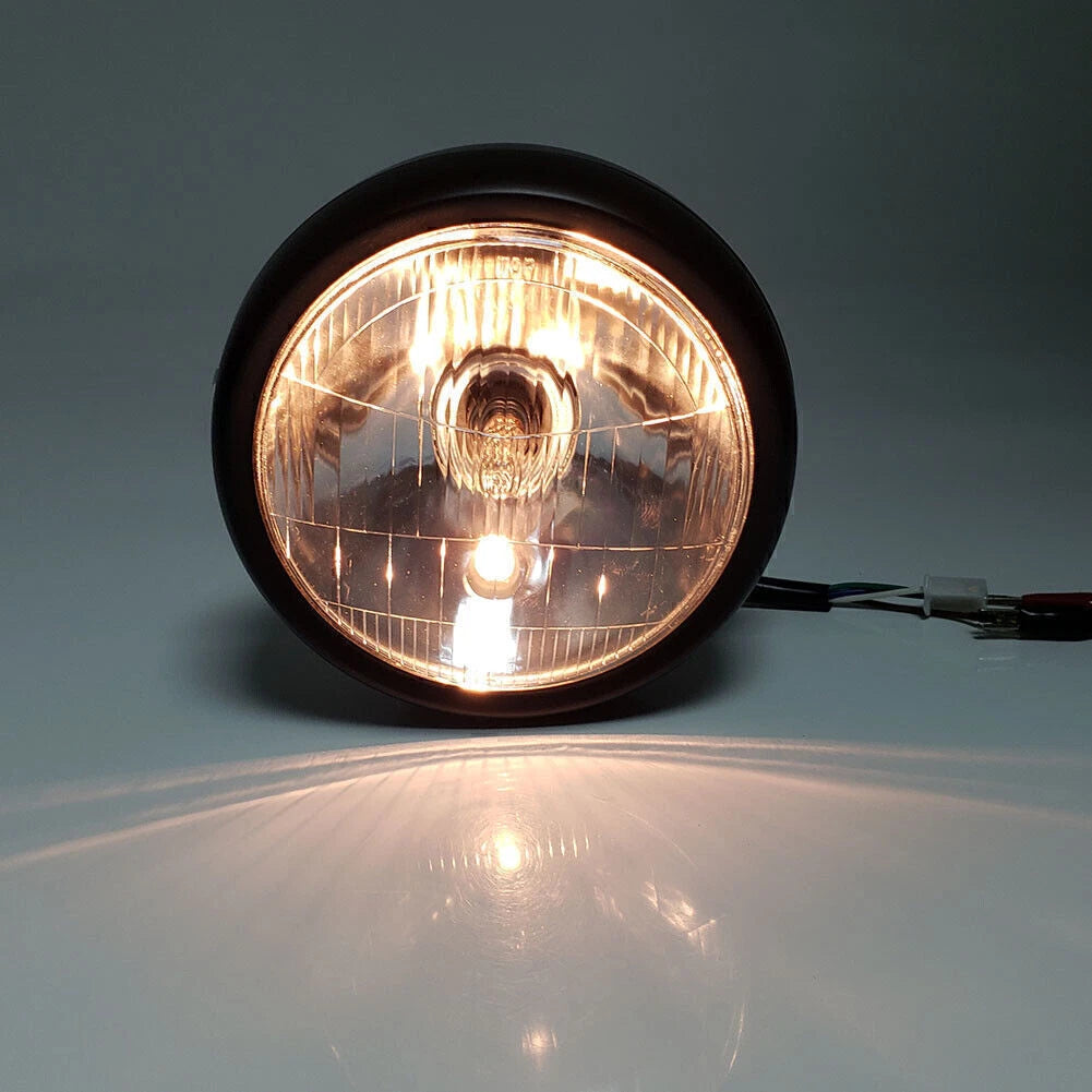5.75" Retro Headlight Light Lamp Fit For Harley Dyna FXDL Softai Sportster White