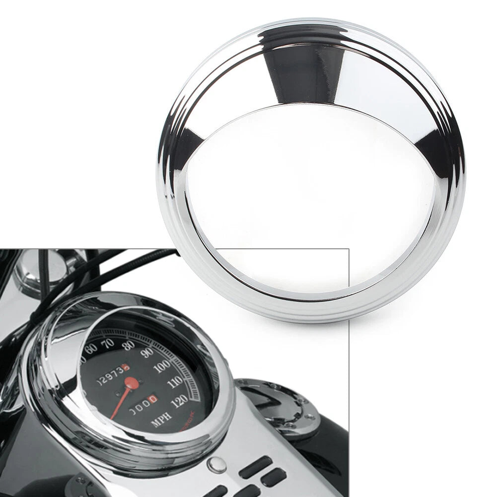 5" Visor Speedometer Gauge Bezel Cover Trim Ring For Harley Davidson Chrome US