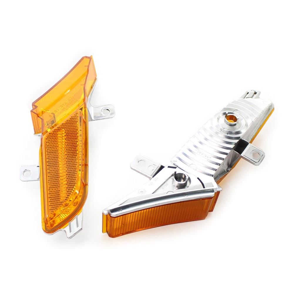 2pcs Front Side Marker Light Fit For Porsche Cayenne 2008-2010 ABS