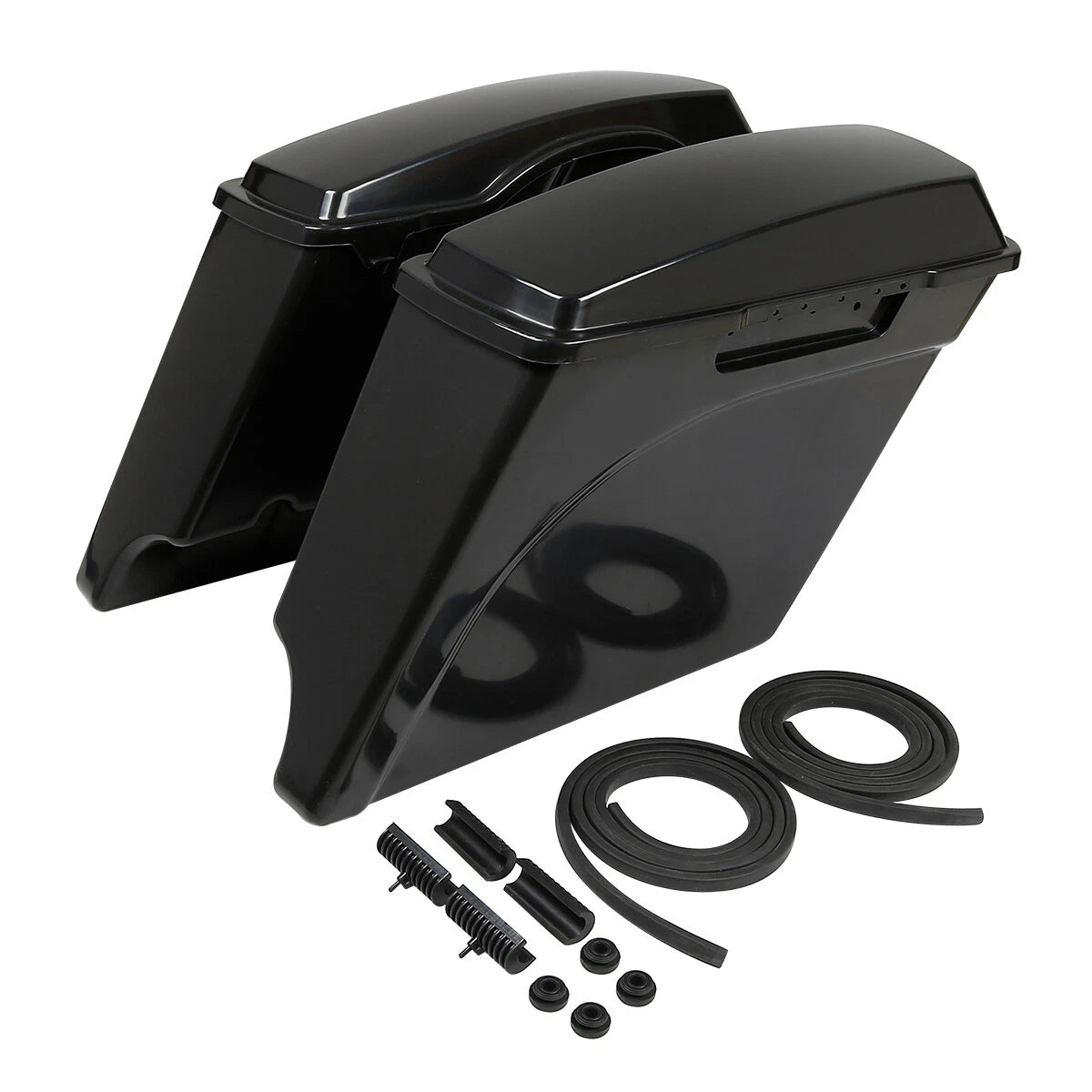 Unpainted 5" Extended Saddlebag Conversion Bracket Fit For Harley Fatboy 1984-17