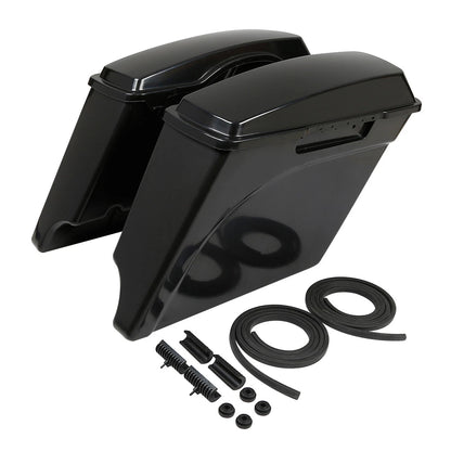 Unpainted 5" Extended Saddlebag Conversion Bracket Fit For Harley Fatboy 1984-17