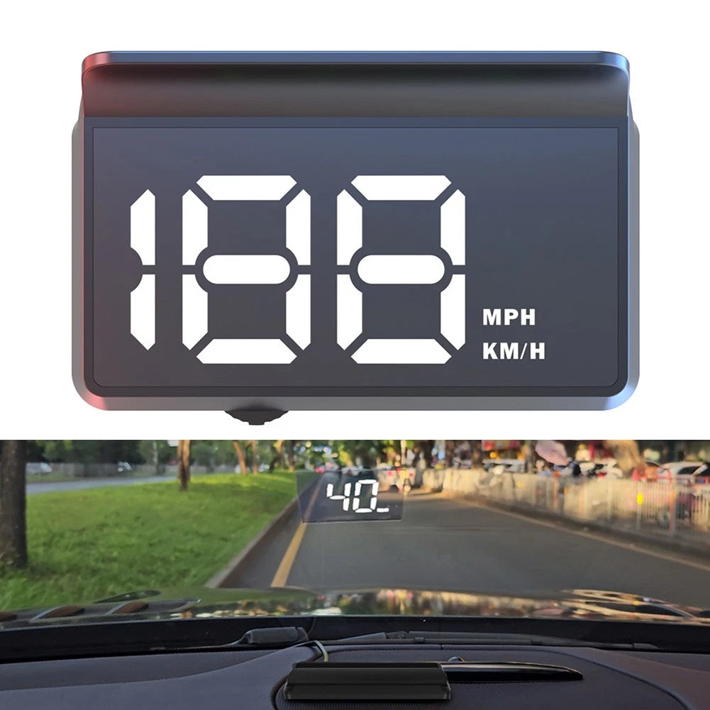 Car Head Up HD Display W2 GPS Speedometer  Windshield Projector White Light