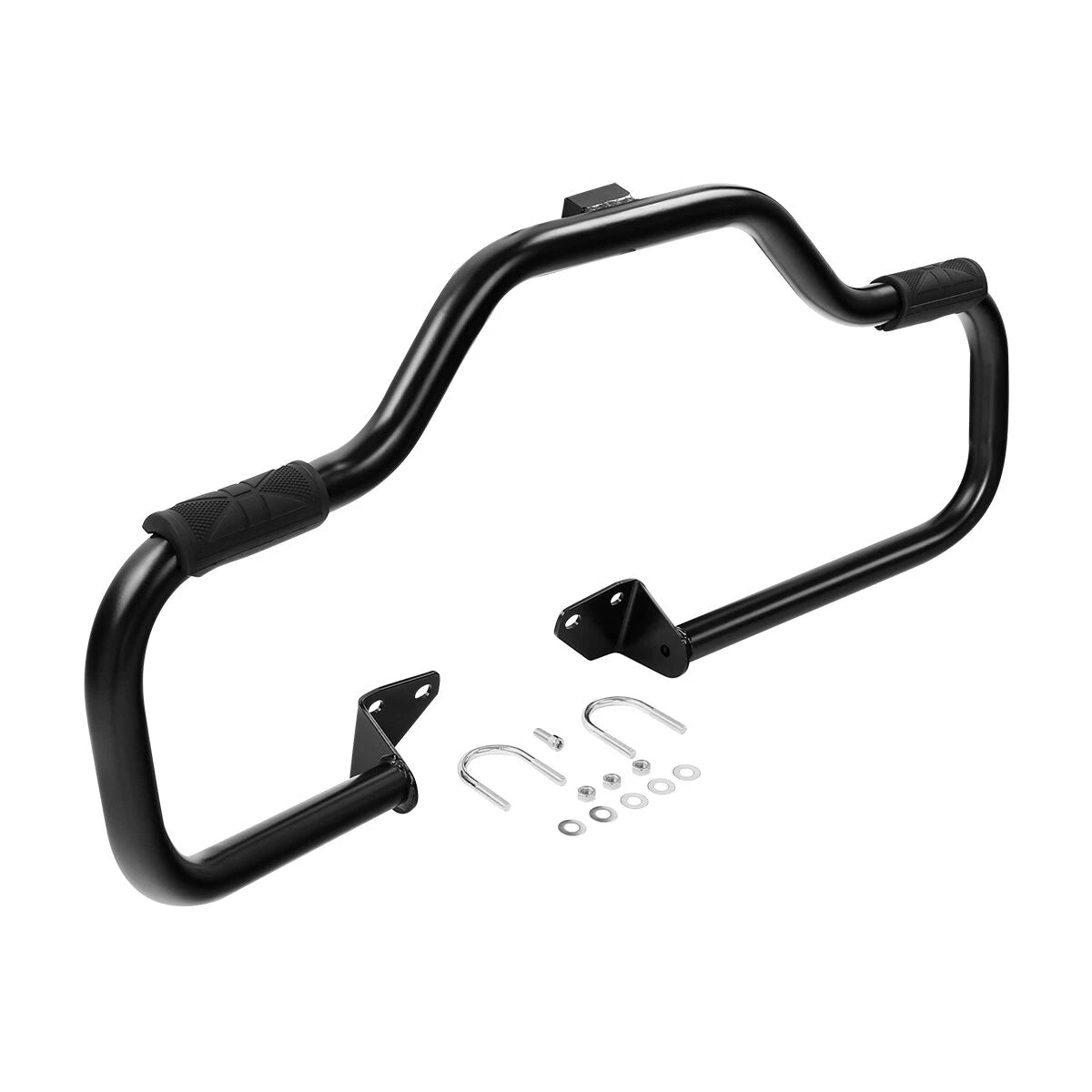 Black 1.25" Highway Engine Guard Crash Bar For Harley Dyna Super Wide Glide 06+