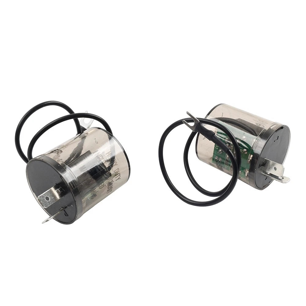 12V 2Pin LED Flasher Relay Heavy Duty Turn Signal with Ground Wire EF32 20Amps