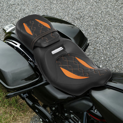 Driver Passenger Gel Seat Fit For Harley Touring Road KIng Glide 2009-23 2021