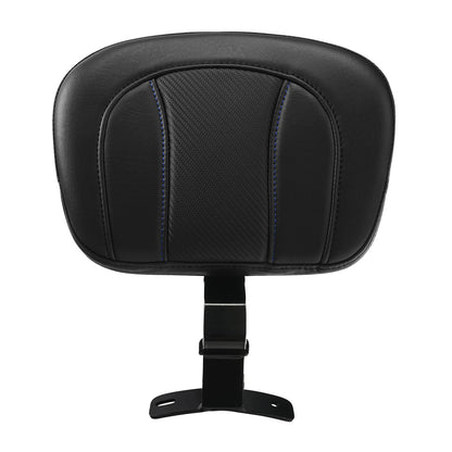 Black Driver Rider Backrest Pad Fit For Harley Road King Street Glide 2009-2023