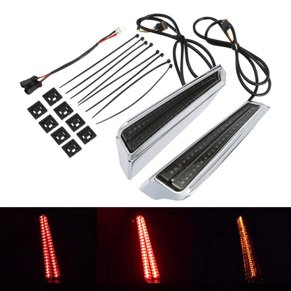LED Filler Panel Light Smoked Turn Signals Fit For Honda Goldwing GL1800 2018-26