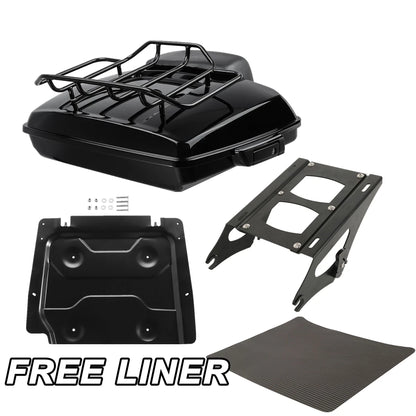 Razor Trunk Backrest Pad Mount Rack Base Plate For Harley Touring Glide 14-25 24
