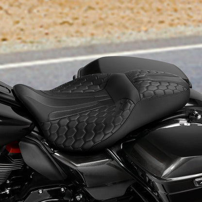 Driver Passenger Gel Seat For Harley Touring Electra Street Road Glide 09-23
