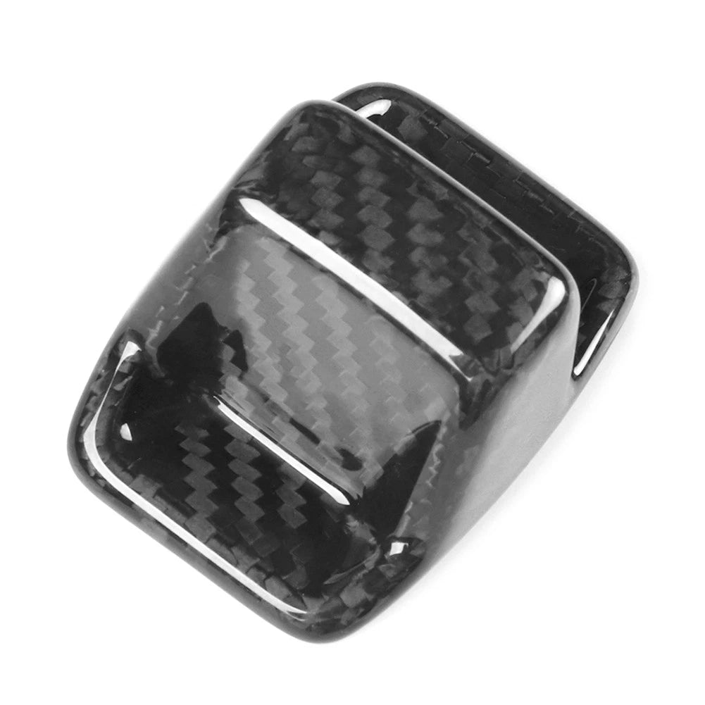 Gear Lever Shift Knob Cover Trim Fit Audi A3 S3 RS3 8Y 20-23 Carbon Fiber Black