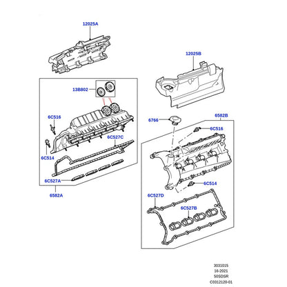 Engine Valve Cover Right Side Fit For Land Rover Range Rover Sport LR4 5.0L
