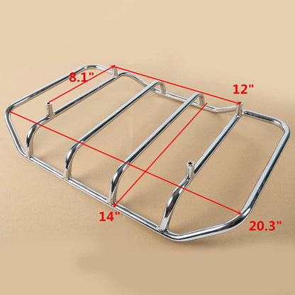 Chopped Pack Trunk Rack Fit For Harley Touring Street Road Glide 1997-2013