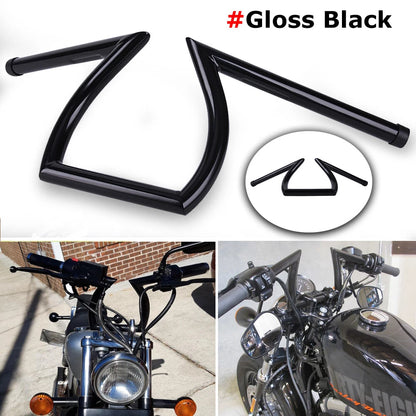 1" Handlebar Drag Z Bar Ape Hanger For Harley Sportster XL 883 1200 Dyna Softail
