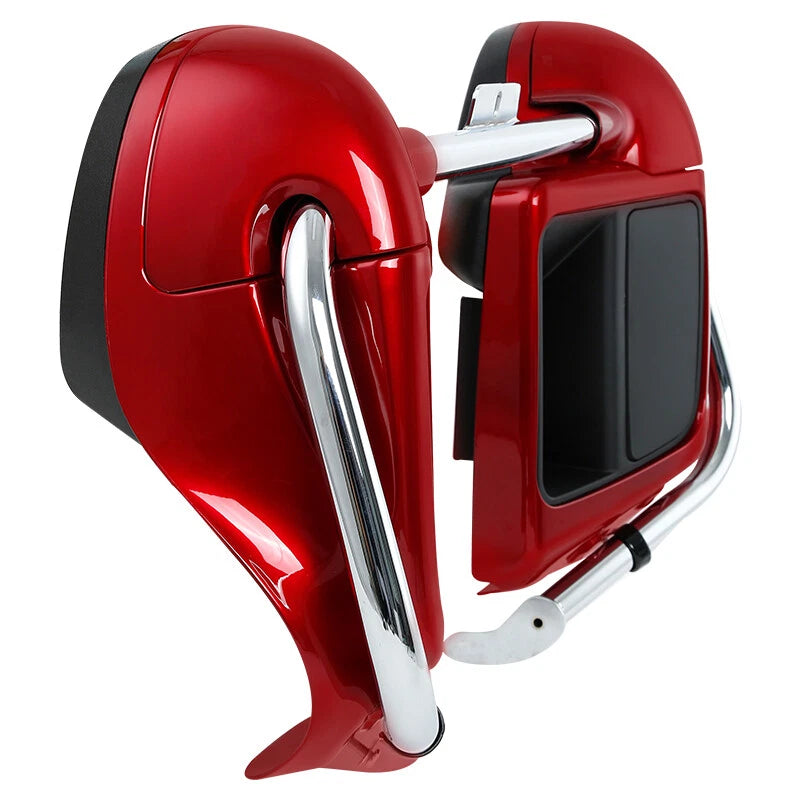 Red Lower Vented Fairing & Engine Guard Bar For Harley Davidson Touring 97-08 99