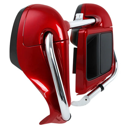 Red Lower Vented Fairing & Engine Guard Bar For Harley Davidson Touring 97-08 99