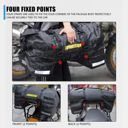 Duffel Bag 50 Litre Waterproof Motorbike Motorcycle Tail Bags Travel Luggage