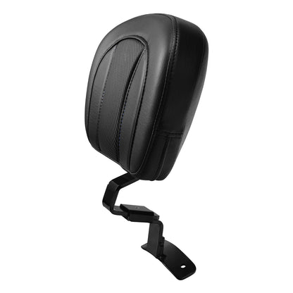 Black Driver Rider Backrest Pad Fit For Harley Road King Street Glide 2009-2023