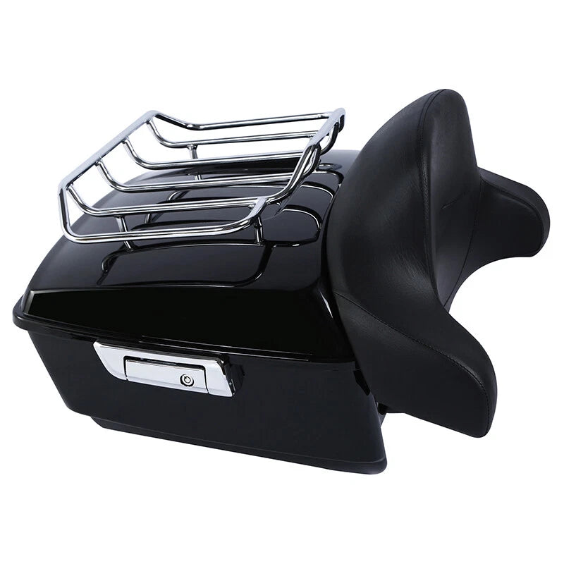 King Trunk Backrest Rack Mount Fit For Harley Touring Electra Road Glide 09-13
