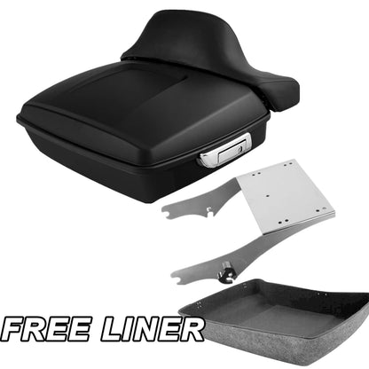 Matt Chopped Trunk Mount Pad Fit For Harley Road Glide King 97-08