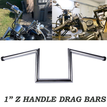 Motorcycle Drag Z-Bars 1"inch Handlebar for Harley Bobber Softail Dyna Sportster